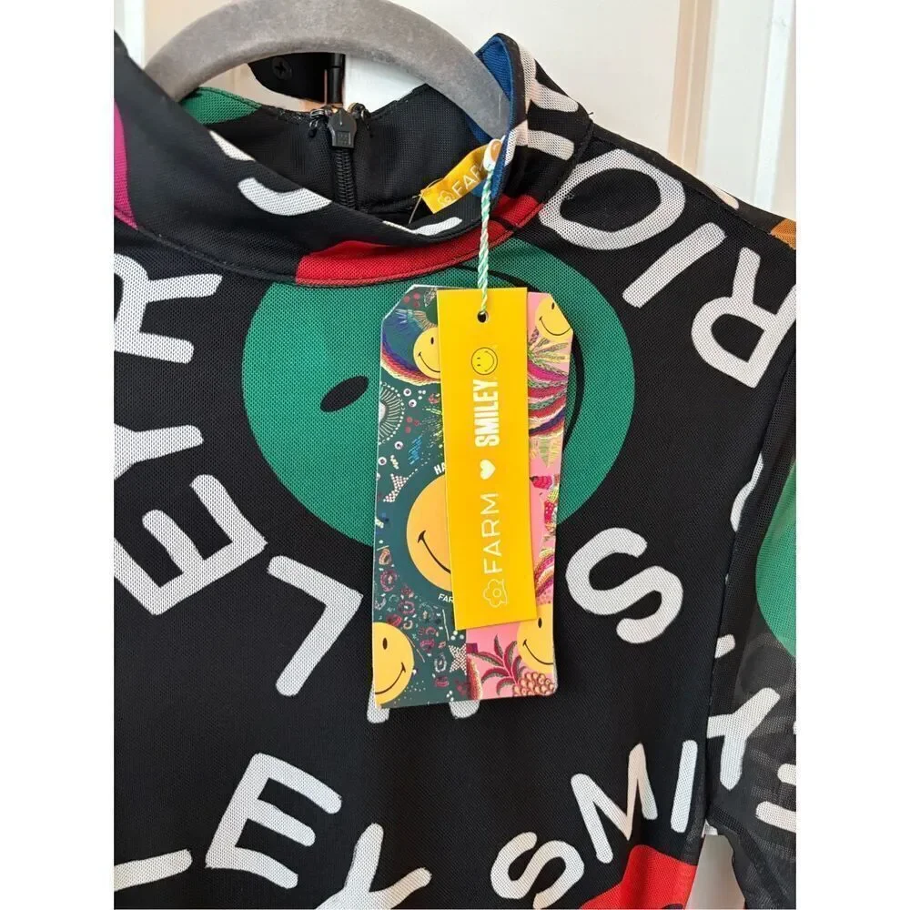 NWT Farm Rio Type Smiley Rio Tulle Dress, Med $260 E24 - Picture 5 of 12